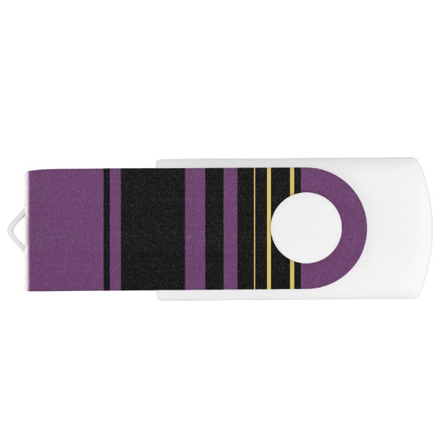Cute violet stripes flash drive (Back)