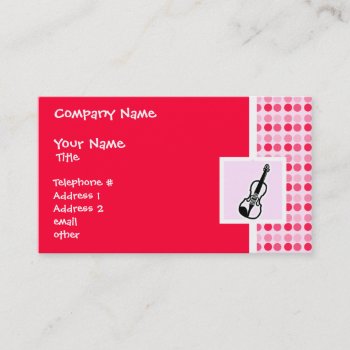 Cute Violin Business Card by MusicPlanet at Zazzle