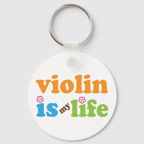 Cute Violin is My Life Keychain