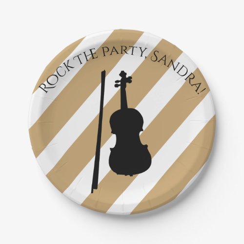 Cute Violin Rock And Roll Musical Instruments  Paper Plates