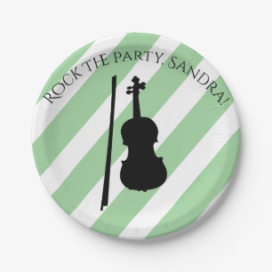 Cute Violin Rock And Roll Musical Instruments  Paper Plates
