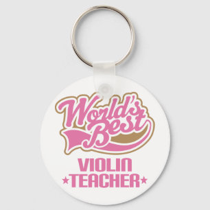 Cute Violin Teacher Keychain