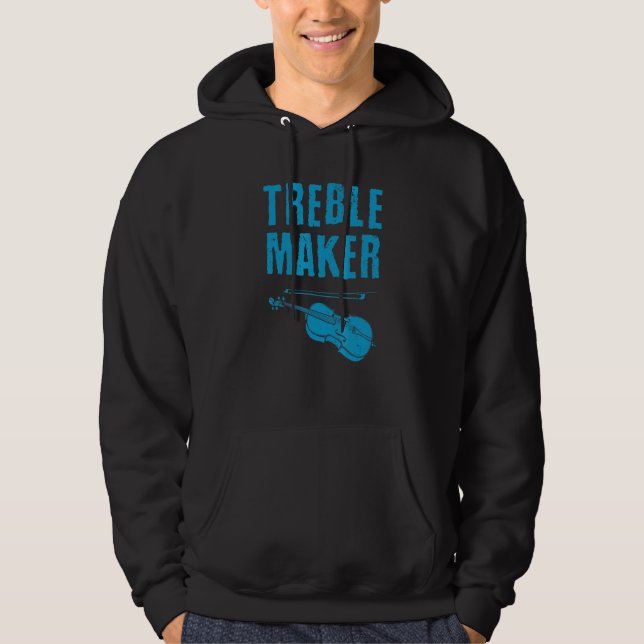 Cute Violinist For Men Women Violin  Music Viola P Hoodie (Front)