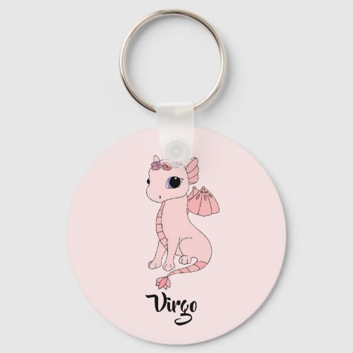 Cute Virgo Dragon design zodiac keychain