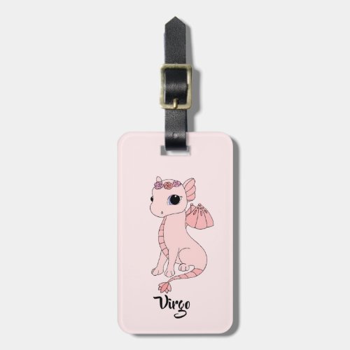 Cute Virgo Dragon design zodiac luggage tag