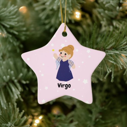 Cute Virgo Star Ceramic Ornament