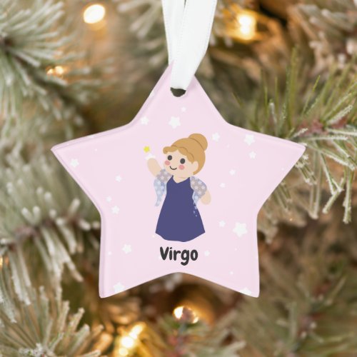 Cute Virgo Star Ornament