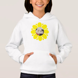 Cute Vivid Yellow Flower Frame for Pet Photo Girls Hoodie