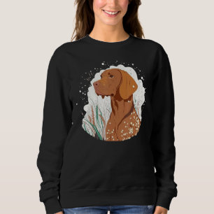 Cute Vizsla Dog on Vizsla Lover_3 Sweatshirt