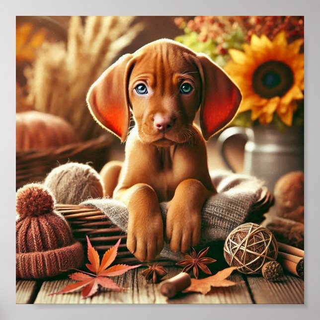cute Vizsla puppy Poster (Front)