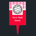 Cute Volleyball Cake Topper<br><div class="desc">You will love this cute pink / red polka dot pattern volleyball player girl design. Great for gifts! Available on tee shirts, smart phone cases, mousepads, keychains, posters, cards, electronic covers, computer laptop / notebook sleeves, caps, mugs, and more! Visit our site for a custom gift case for Samsung Galaxy...</div>