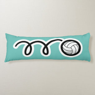 Cute volleyball cartoon custom name kid's bedroom body pillow