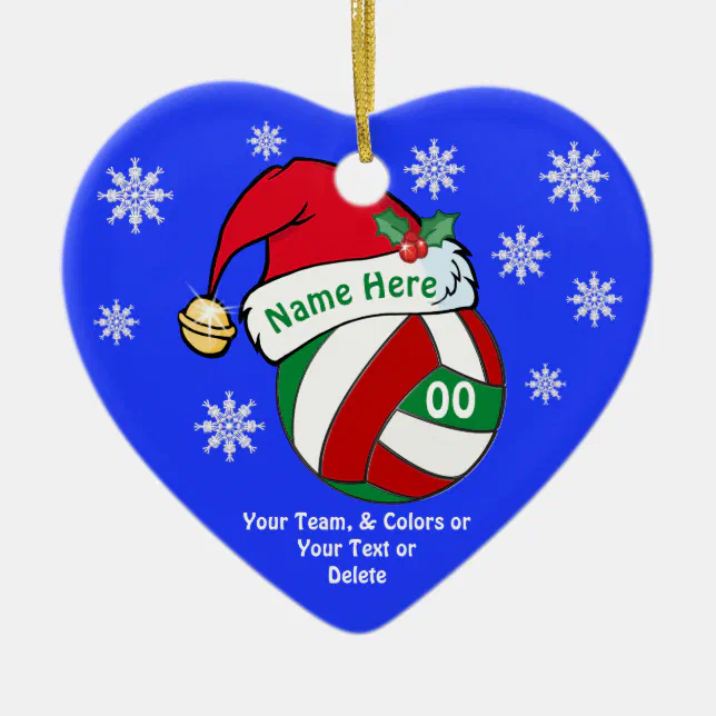 Cute Volleyball Christmas Ornaments PERSONALIZED Zazzle
