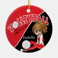Cute Volleyball 🏐 Diva Girl in Red