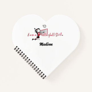 Cute Volleyball Girl Notebook