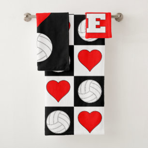 Cute Volleyball Lover Bath Towel Set