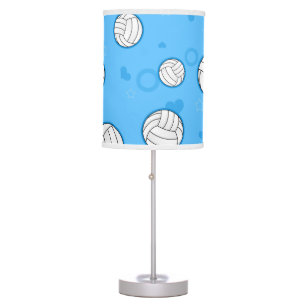 Cute Volleyball Pattern Blue Table Lamp