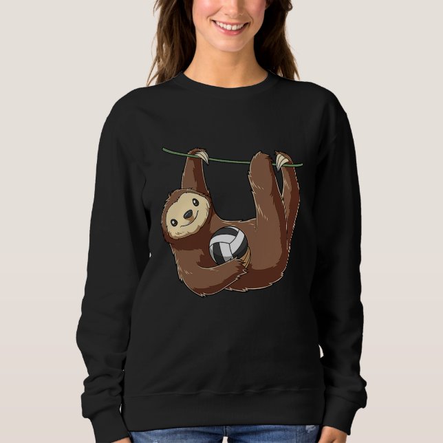 Cute Volleyball Sloth Sweatshirt (Front)