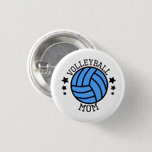 Cute Volleyball sports Mom word art Button