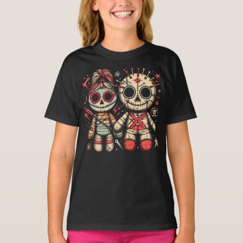 Cute Voodoo Doll Couple T_Shirt