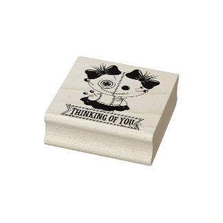 Cute Voodoo Rubber Stamp