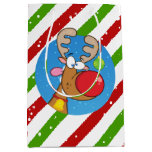 Cute Wacky Reindeer Medium Gift Bag