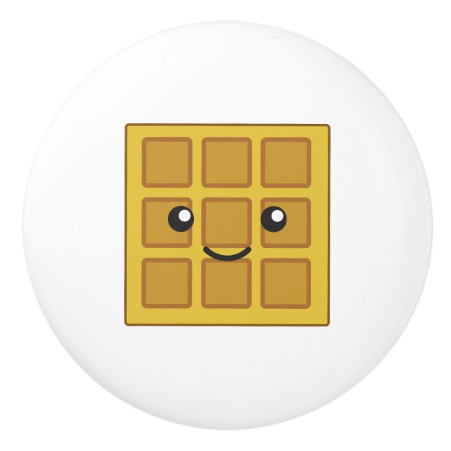 Cute Waffle Ceramic Knob (Front)
