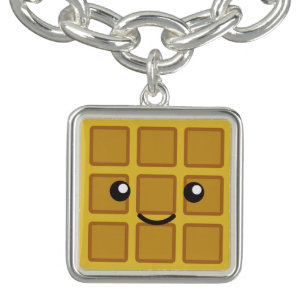Cute Waffle Charm Bracelet