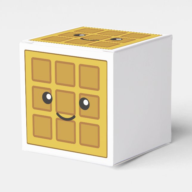 Cute Waffle Favor Boxes (Front Side)