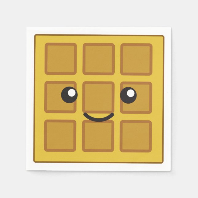 Cute Waffle Paper Napkins (Front)