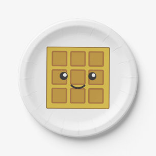 Cute Waffle Paper Plates