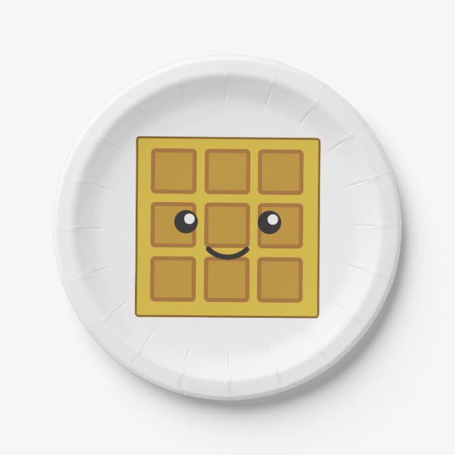 Cute Waffle Paper Plates (Front)