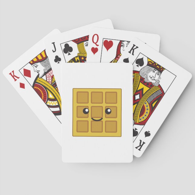 Cute Waffle Poker Cards (Back)