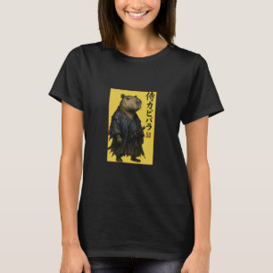 Cute Waiting Capybara Japanese Aesthetic Kawaii An T-Shirt