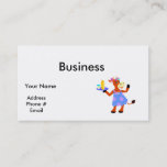 Cute Waitress Cow Business Card