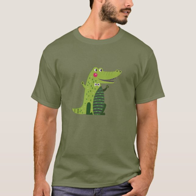 Cute Walking Alligator T-Shirt (Front)