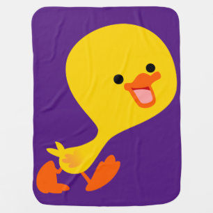 Cute Walking Cartoon Duckling Baby Blanket