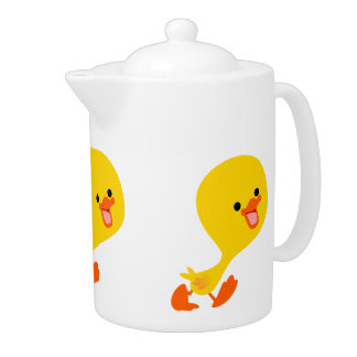 Cute Walking Cartoon Duckling Teapot