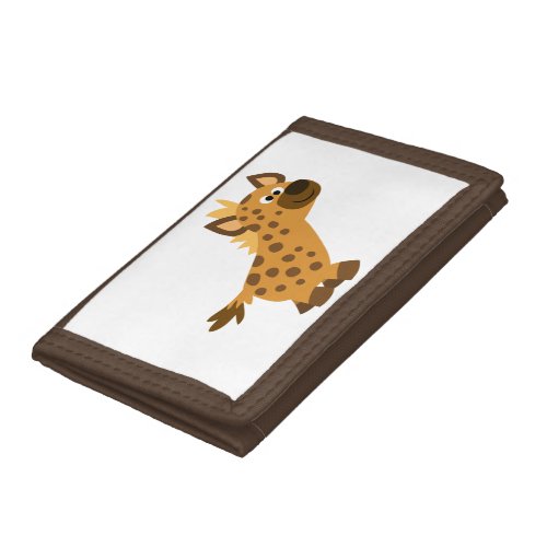 Cute Walking Cartoon Hyena Tri_fold Wallet