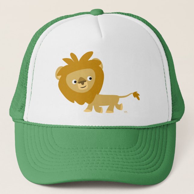 Cute Walking Cartoon Lion Hat (Front)