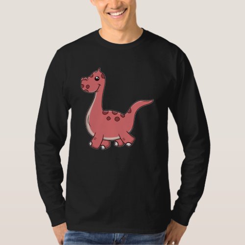 Cute Walking Dinosaur T_Shirt