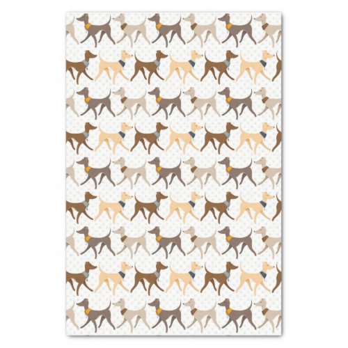 Cute Walking Hounds Tissue Paper