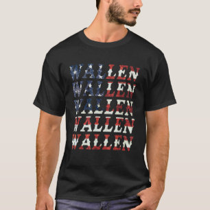 Cute Wallen  American Flag Red White Blue Merch Ou T-Shirt