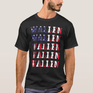 Cute Wallen American Flag Red White Blue Merch Out T-Shirt
