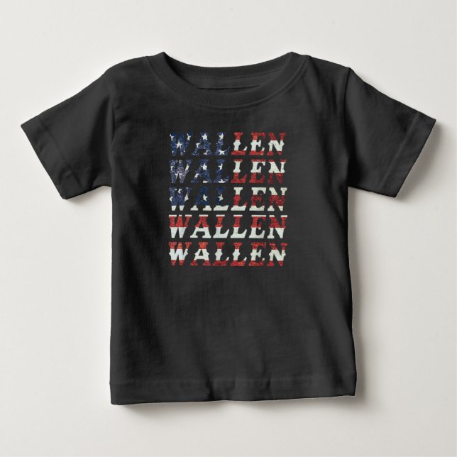 Cute Wallen Shirt American Flag Red White t-shirt (Front)