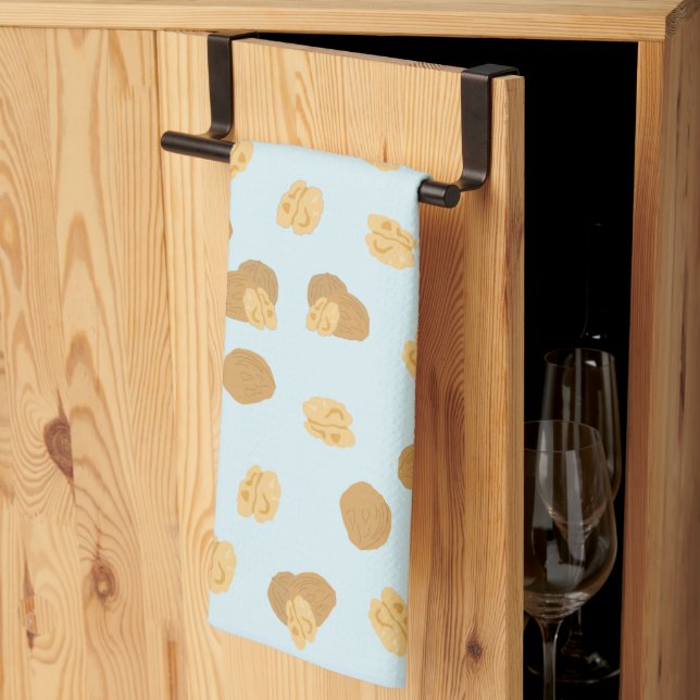 Cute Walnuts Nut Pattern Kitchen Decor Kitchen Towel (Thirds Fold)