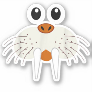 Cute Walrus Animal Costume Funny Halloween Sticker