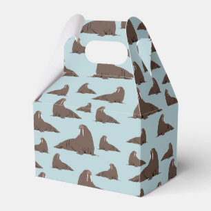 Cute Walrus Pattern Favor Boxes