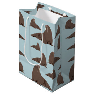 Cute Walrus Pattern Medium Gift Bag
