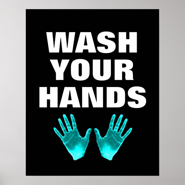 Cute Wash Your Hands Sign (Front)